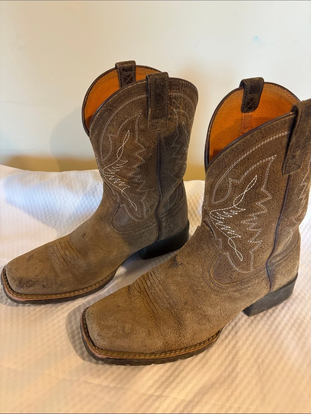 Ariat Kids Tan Brown Western Pull-On Boots